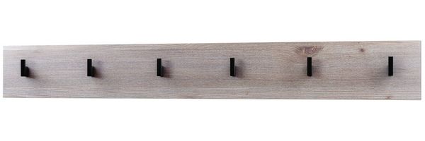 Vladon Garderobenpaneel Linea V1 (Wandgarderobe, mit 6 Kleiderhaken), Eiche Nordic (110,5 x 14,5 x 3,5 cm)