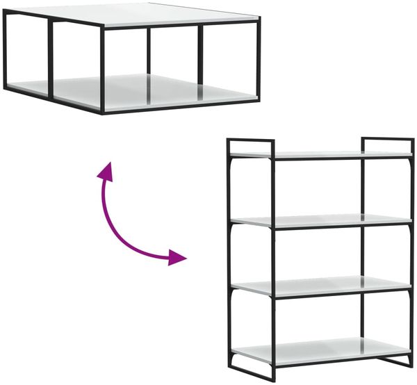 vidaXL Bücherregal-Bretter 8 Stk. Hochglanz-Weiß 80x50x1,5 cm 805357 Bild 8