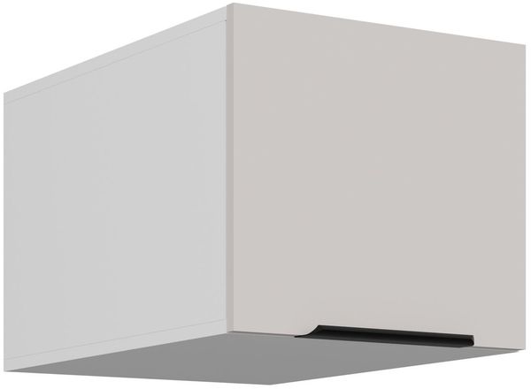 Aufsatzschrank Hochschrank 40 cm COMO Kaschmir beige matt + Weiß matt Küchenzeile Küchenblock Küche Einbauküche