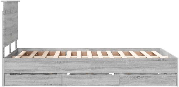 vidaXL Bettrahmen Graues Sonoma 120 x 190 cm Ingenieurs Holz 3409480 Bild 9