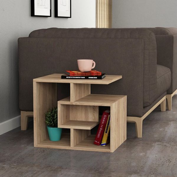 Decortie Beistelltisch Labirent, Moderner Beistelltisch/Couchtisch, 54 x 40 x 45 cm