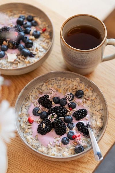 Gipfelstück Becher Nebelwald, Steinzeug, Scandi-Style, Reaktivglasur, jedes Stück ein Unikat, 4-teilig