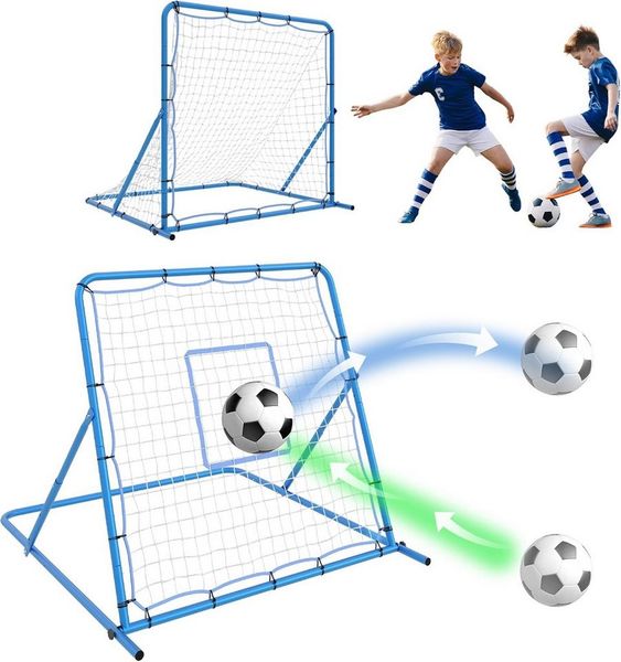 GarveeMore Fußballtor Dual-Mode Reboundernetz 120x120cm / 150*210CM, Winkel verstellbar