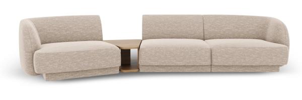 Micadoni Modulares Sofa Miley 3-Sitzer Links Chenille Haga Beige