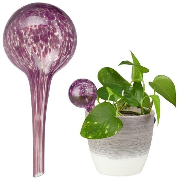 Relaxdays 20 x Bewässerungskugel lila Glas
