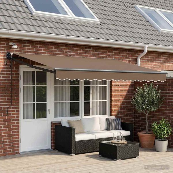 vidaXL Elektrische ausziehbare Markise Taupe 3426368