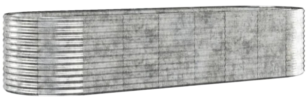 vidaXL Hochbeet Verzinkter Stahl 322x100x68 cm Silbern 319072