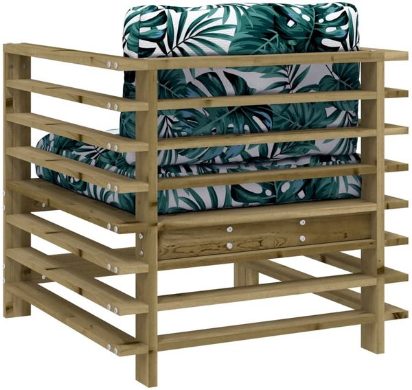 vidaXL Gartenstühle mit Kissen 2 Stk. Kiefernholz Imprägniert 825680 Bild 6