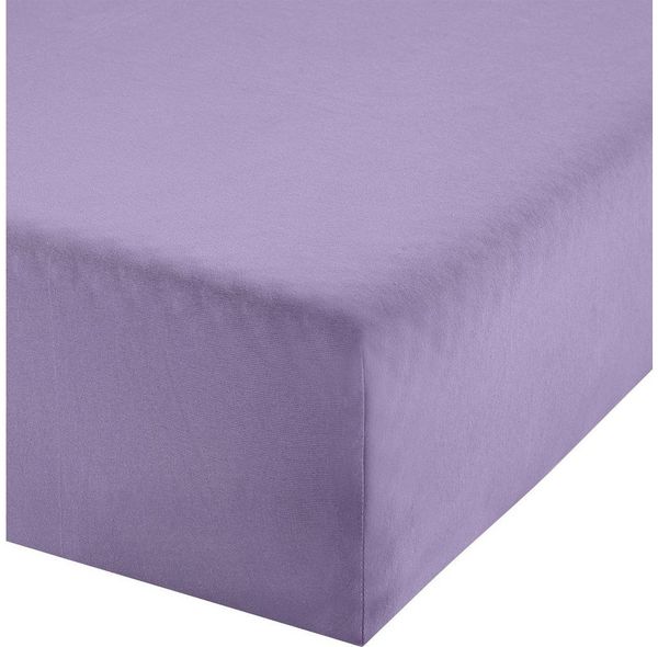 Erwin Müller 'Freising' Spannbettlaken, Gummizug: Rundumgummi, 1 Stück, Elasthan-Jersey-Stretch Uni, Flieder, Boxspringbett | 120x200 - 130x220 cm Bild 5
