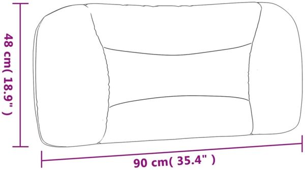 vidaXL Kopfteil-Kissen Blau 90 cm Stoff Bild 3