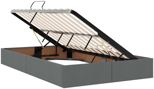 vidaXL Aufbewahrungsbett Dunkelgrau 120x200 cm Kunstleder 3371710 Bild 5