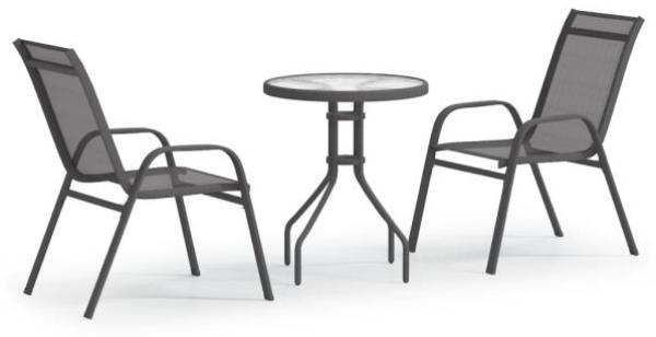 vidaXL 3-tlg. Garten-Bistro-Set Grau 318775