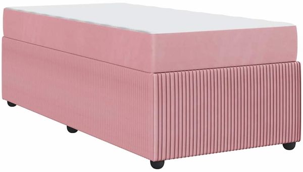 vidaXL Bettrahmen mit Matratze Rosa 90 x 200 cm Stoff 3398352 Bild 7