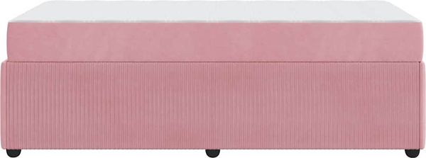 vidaXL Bettrahmen mit Matratze Rosa 90 x 200 cm Stoff 3398352 Bild 6