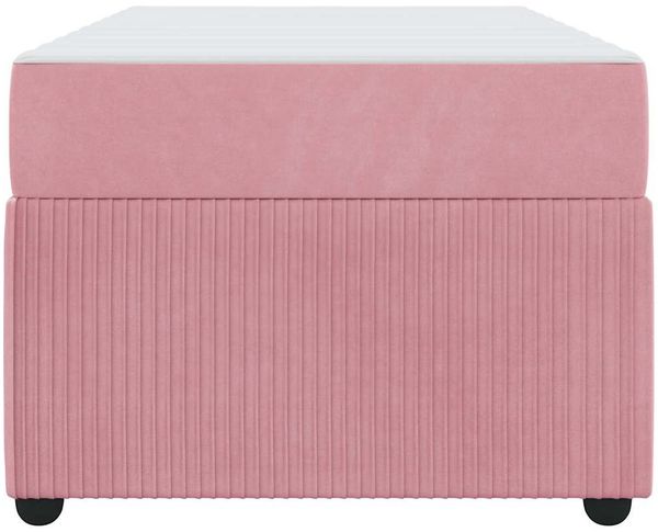 vidaXL Bettrahmen mit Matratze Rosa 90 x 200 cm Stoff 3398352 Bild 5