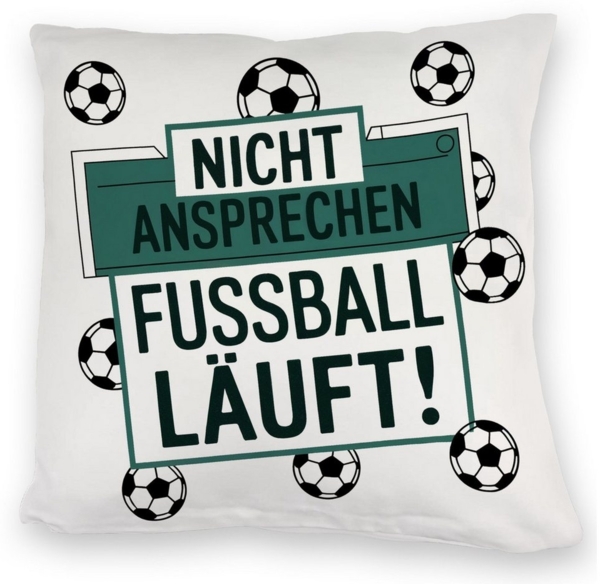 speecheese Dekokissen Nicht ansprechen Fußball läuft Kuschelkissen