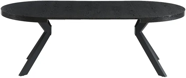 Vente-unique - KOMONI Esstisch Holz, Platte Schwarz - B 120 cm x H 76 cm x L 170 cm220 cm120 cm Bild 6