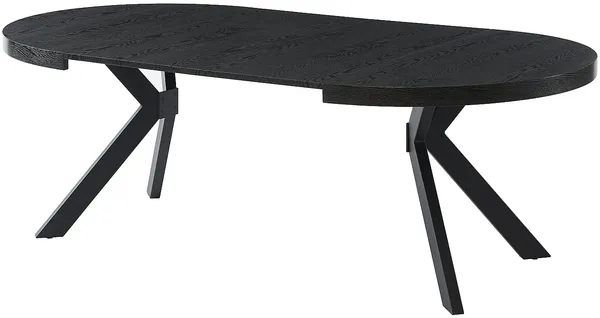 Vente-unique - KOMONI Esstisch Holz, Platte Schwarz - B 120 cm x H 76 cm x L 170 cm220 cm120 cm Bild 7