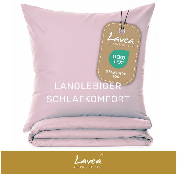 Lavea Bettwäsche Mikrofaser Bettwäsche-Sets mit Kissenbezügen und Bettbezügen, 2 teilig, Bettbezug und Kissenbezug mit Reißverschluss, weich, hypoallergen