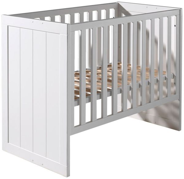 Babybett Karalynn 127 x 68 x 90 Gitterbett MDF Weiß