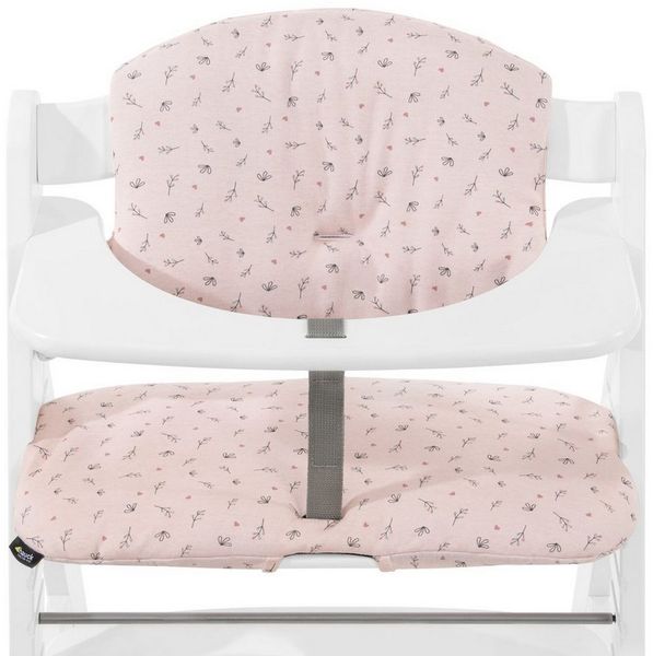Hauck Highchair Pad Select Hochstuhlkissen Pink Baumwolle Muster Traditioneller Hochstuhl 5-Punkt