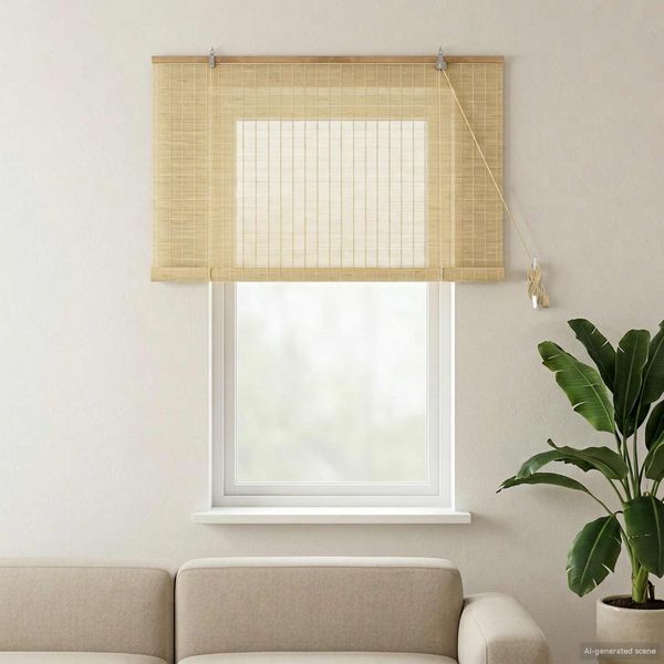 vidaXL Rollo Natur 160 x 160 cm Bambus 42039756