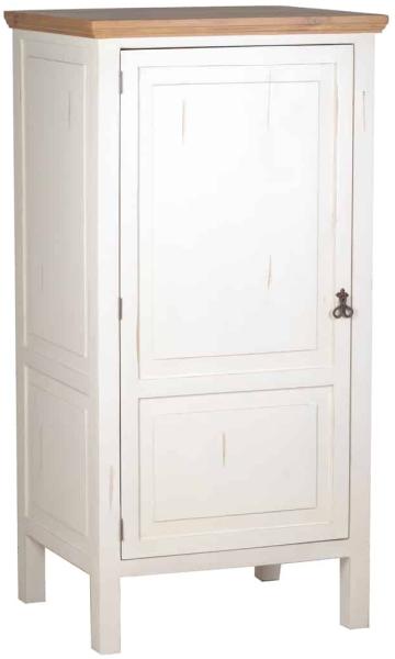 MiaMöbel Mexico Hochschrank "Old White" - links Massivholz Pinie Landhaus Mexiko Möbel Mexikanisch