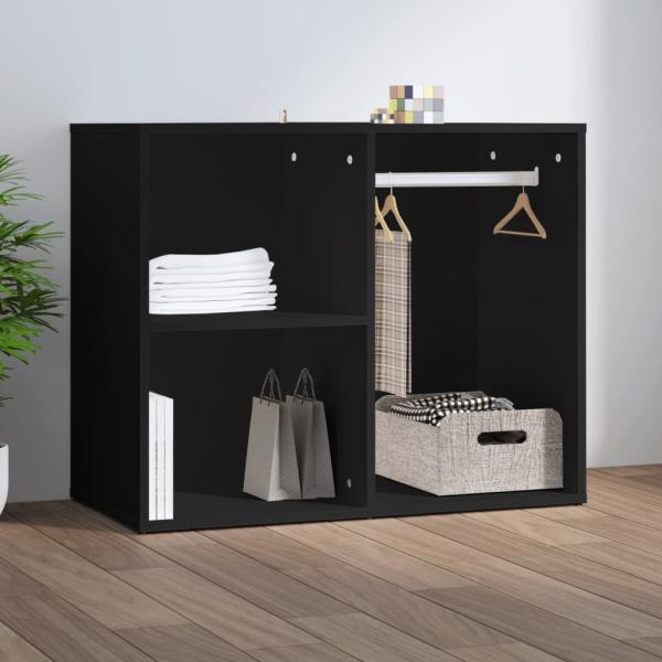 vidaXL Regal für Schminktisch Schwarz 80x40x65 cm Holzwerkstoff 808847