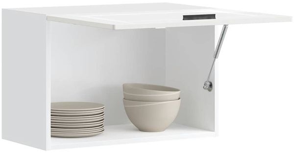Küchen-Hängeschrank, Wandschrank Porto Hochglanz-Weiß Holzwerkstoff