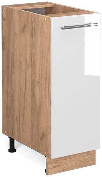 Apothekerschrank Fame-Line Weiß Hochglanz 30 cm ohne Arbeitsplatte Vicco