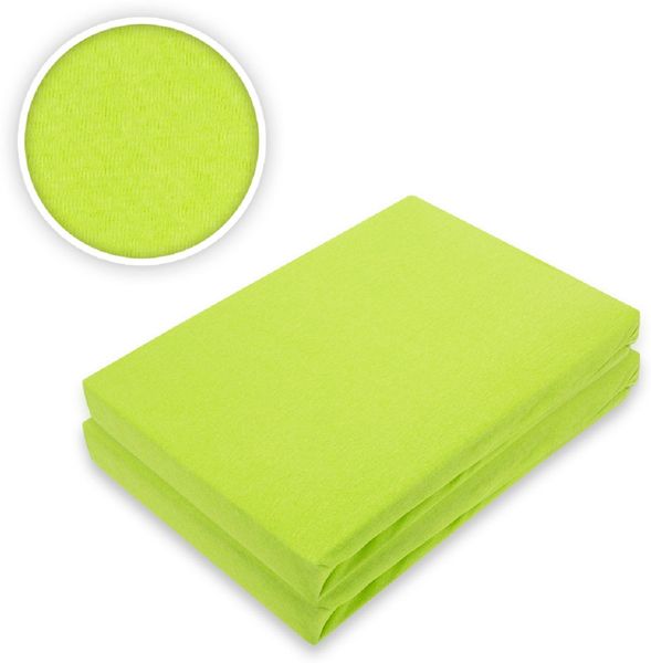 Marke Topper Jersey Spannbettlaken Doppelpack 90x190 - 100x200 cm Apfelgrün Bild 2