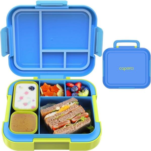 CAPERCI Lunch Box Kinder mit Fächern, 4.8 Cups Bento Box Kindergarten Schule, 2