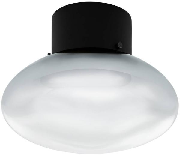 Eglo 99112 Rauchglas Wand-/Deckenleuchte BELATEGI schwarz-transparent, klar 18 Ø:24cm dimmbar