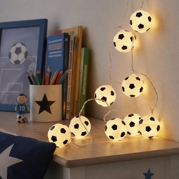 LED-Party-Kette "Funlight", 10teilig, Fussbälle