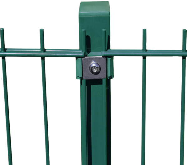 HOME DELUXE Pfosten für Doppelstabmattenzaun MORATA - 1300 mm Grün