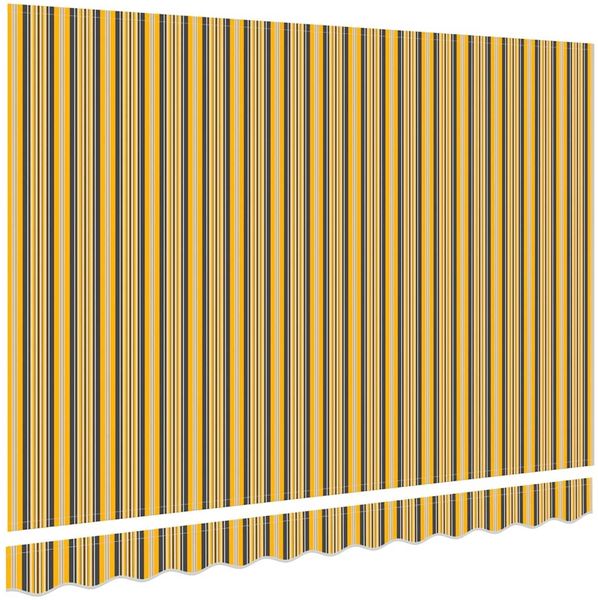 vidaXL Markisenersatzstoff Orange und Schwarz 3,5 x 2 m Polyester 42000528 Bild 4