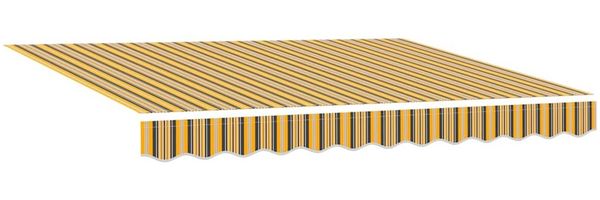vidaXL Markisenersatzstoff Orange und Schwarz 3,5 x 2 m Polyester 42000528 Bild 2