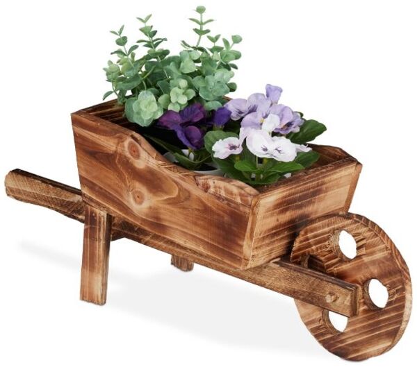 Relaxdays Pflanzschubkarre aus Holz