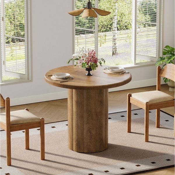Tribesigns Esstisch 80 cm Esstisch für 4 Personen, kleiner Küchentisch mit Landhaus-Design