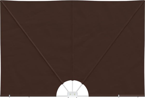 vidaXL Balkon Sichtschutz 240 x 160 cm Polyester Rechtwinklig Braun 42037149 Bild 2