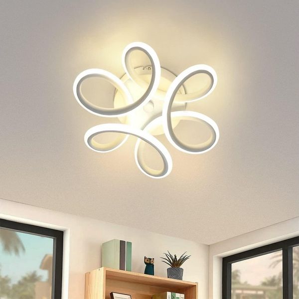 Nettlife LED Deckenleuchte Schwarz Deckenlampe Dimmbar Modern, Nicht dimmbar, LED fest integriert