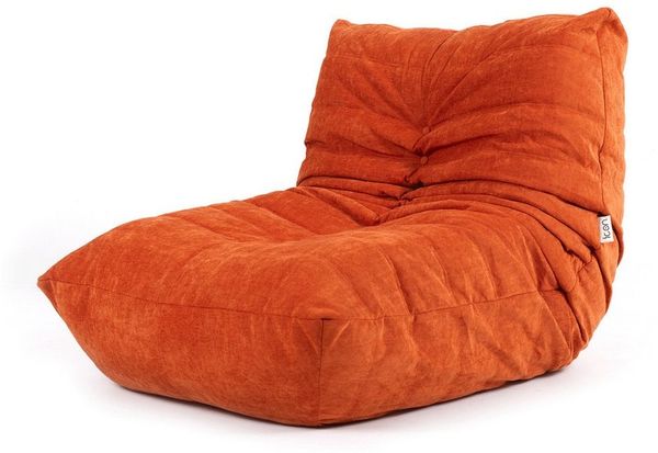 icon Sessel Schwammsofa Raupensitzsack Relaxsessel XXL aus Chenille "Enzo", Schaumstoff Füllung, für Wohnzimmer, für Schlafzimmer