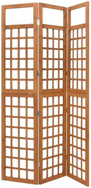 vidaXL Spalier/Paravent 3-teilig Massivholz Tanne 121x180,5 cm 316478