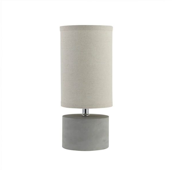 HOME DELUXE Kleine Tischlampe in Betonoptik - Grau