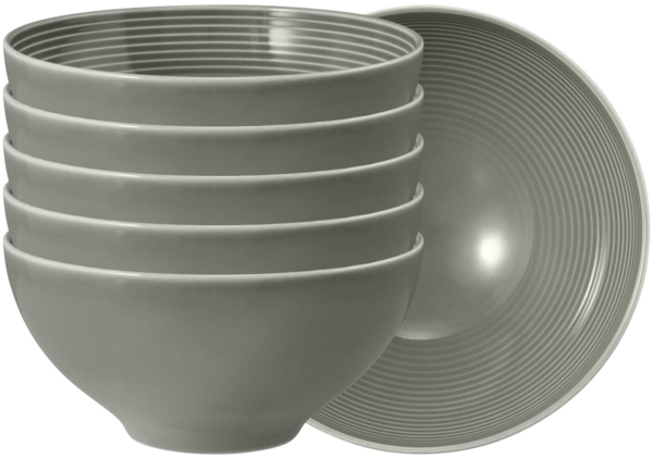 Seltmann Weiden Beat Color Glaze Müslischale ø 15,7 cm 6er Set Perlgrau