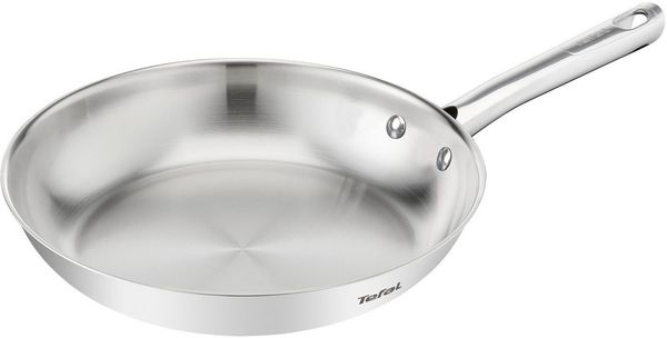 Tefal Bratpfanne Duetto On, Edelstahl (1-tlg), unversiegelt, Induktion, genieteter Griff, backofengeeignet