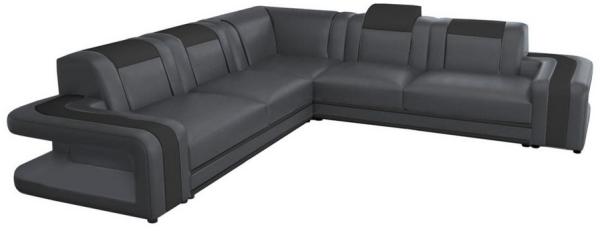 HTI-Living Ecksofa Ecksofa Cerik Grau, Stück 1 Teile, Couch Wohnlandschaft Kunstleder mit verstellbaren Kopfstützen