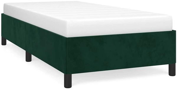 Einzelbettgestell Design für Erwachsene ohne Matratze Dunkelgrün 80x200 cm Samt d4796e