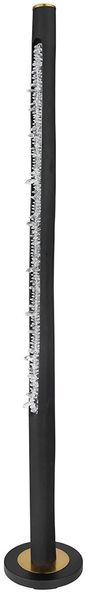LED Stehleuchte, Dimmer, schwarz, Kristalle, H 151 cm