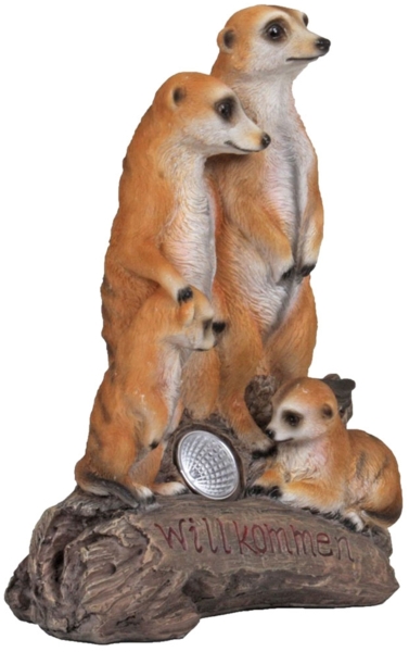 LED Solarleuchte, Erdmännchen, bunt, Höhe 27 cm